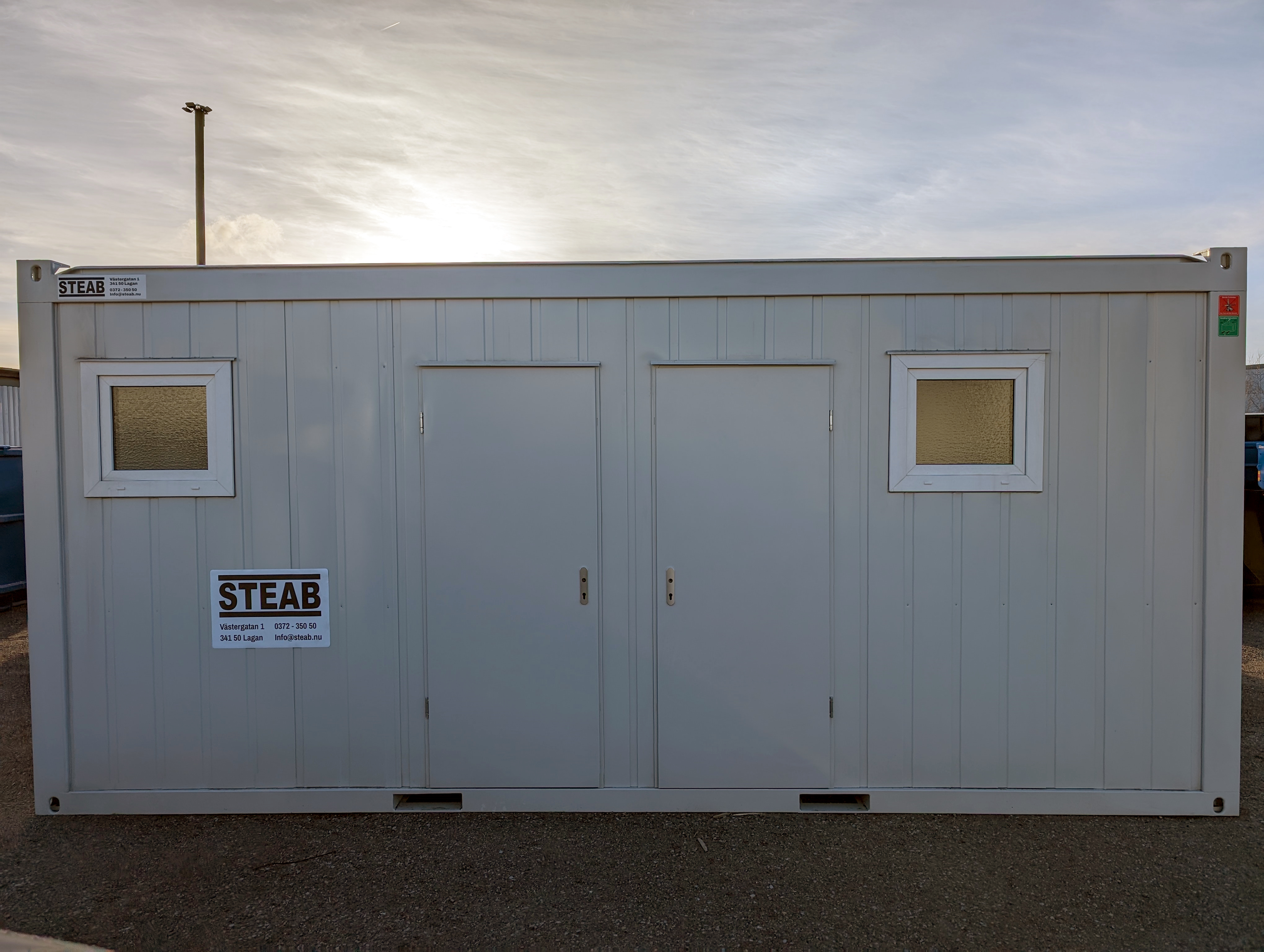 modul kontor containex tryckluft industri försäljning steab.nu steab ljungby sverige kronoberg toalettmodul